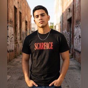 Scarface Graphic Black Short Sleeve Tee for Men NWOT